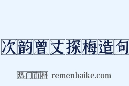 次韵曾丈探梅造句是什么意思的图片